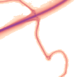 Night-time road noise heatmap for MK42 0TD