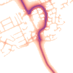 Daytime road noise heatmap for MK42 0TW
