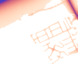 Daytime road noise heatmap for MK42 0UZ