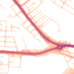 Daytime road noise heatmap for MK42 0YJ