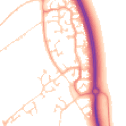 Daytime road noise heatmap for MK42 6BZ