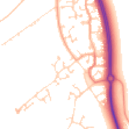 Daytime road noise heatmap for MK42 6DU