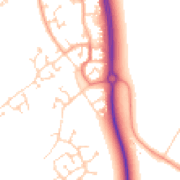 Daytime road noise heatmap for MK42 6DX