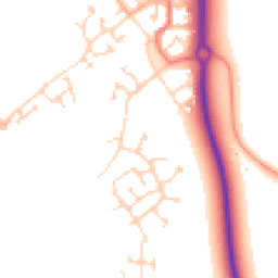 Daytime road noise heatmap for MK42 6EF