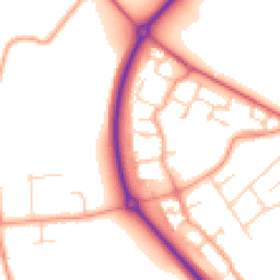 Daytime road noise heatmap for MK42 7FZ