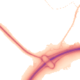 Night-time road noise heatmap for MK42 7GY
