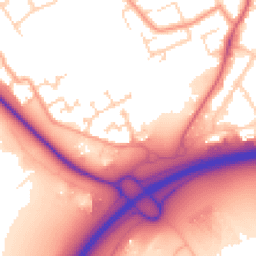 Daytime road noise heatmap for MK42 7JZ