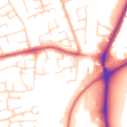 Daytime road noise heatmap for MK42 7NL