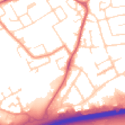 Daytime road noise heatmap for MK42 7QJ
