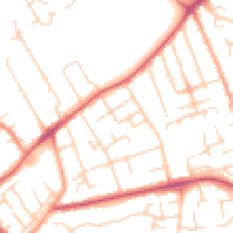 Daytime road noise heatmap for MK42 8DW