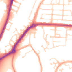Daytime road noise heatmap for MK42 9BQ