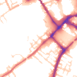 Daytime road noise heatmap for MK42 9ED