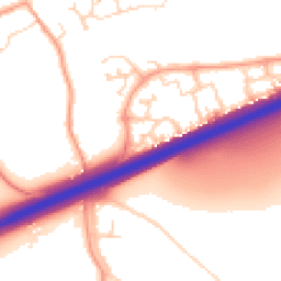 Daytime road noise heatmap for MK42 9FF