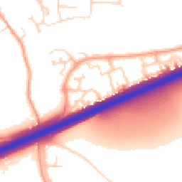 Daytime road noise heatmap for MK42 9FH