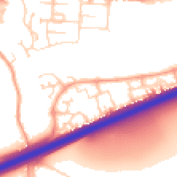 Daytime road noise heatmap for MK42 9FW