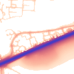 Daytime road noise heatmap for MK42 9GE