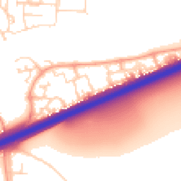 Daytime road noise heatmap for MK42 9GF