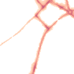 Night-time road noise heatmap for MK42 9JU