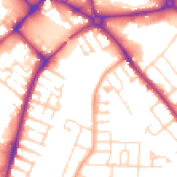 Daytime road noise heatmap for MK42 9JZ