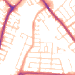 Daytime road noise heatmap for MK42 9LS