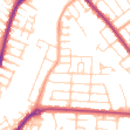 Daytime road noise heatmap for MK42 9NH