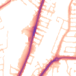 Daytime road noise heatmap for MK42 9PT