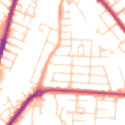 Daytime road noise heatmap for MK42 9SD