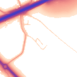 Daytime road noise heatmap for MK42 9YT