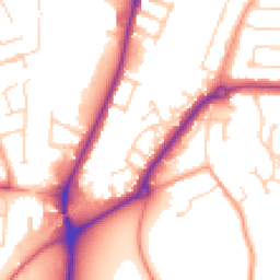 Daytime road noise heatmap for MK42 9YX
