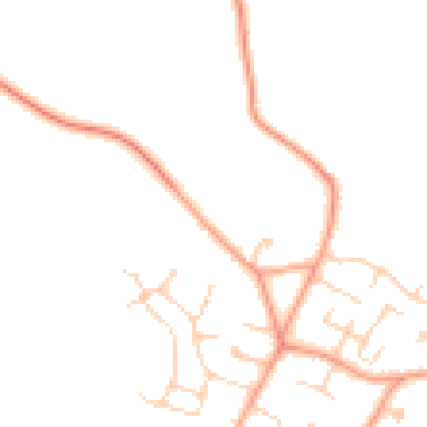 Daytime road noise heatmap for MK43 0AB