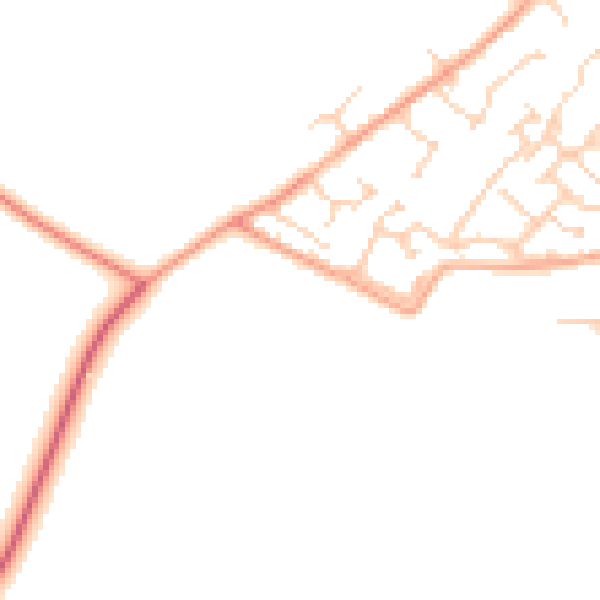 Daytime road noise heatmap for MK43 0BG