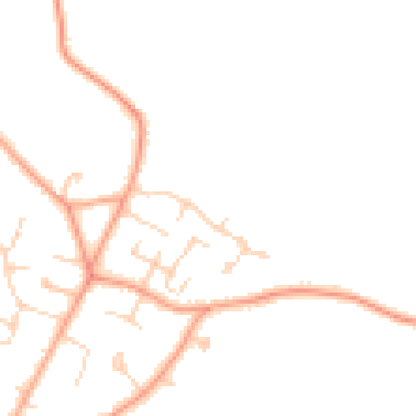Daytime road noise heatmap for MK43 0BL