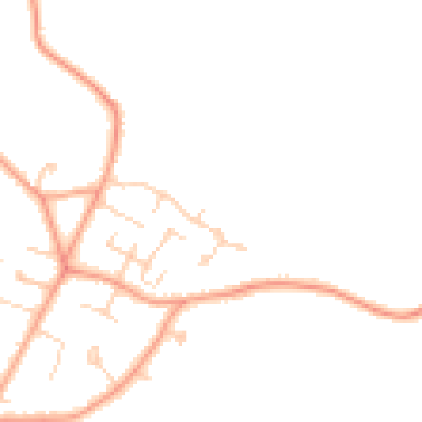 Daytime road noise heatmap for MK43 0BN