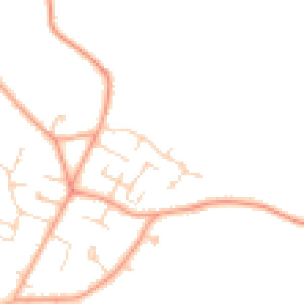 Daytime road noise heatmap for MK43 0BP
