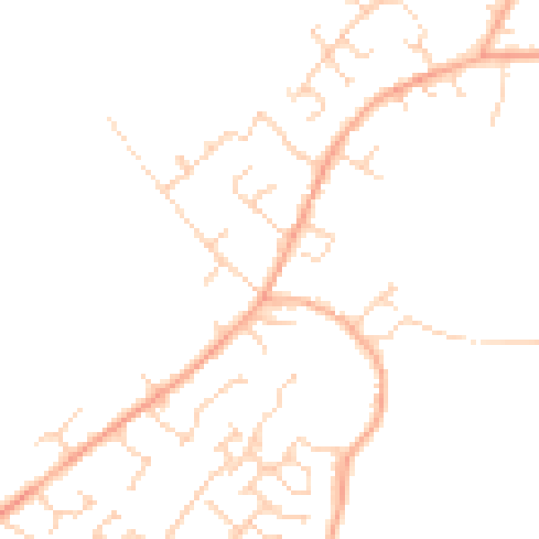 Daytime road noise heatmap for MK43 0BS