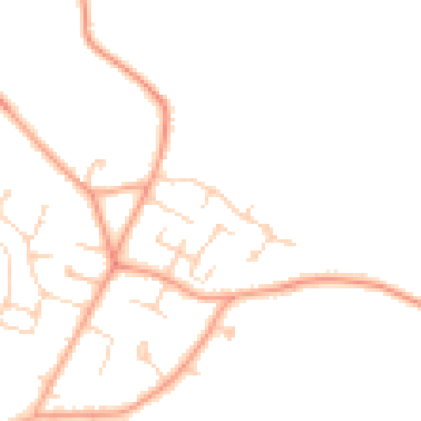 Daytime road noise heatmap for MK43 0BW