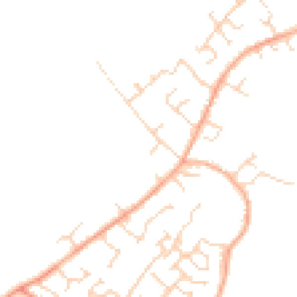 Daytime road noise heatmap for MK43 0BY