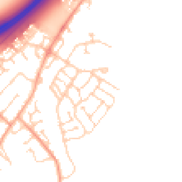 Daytime road noise heatmap for MK43 0DD