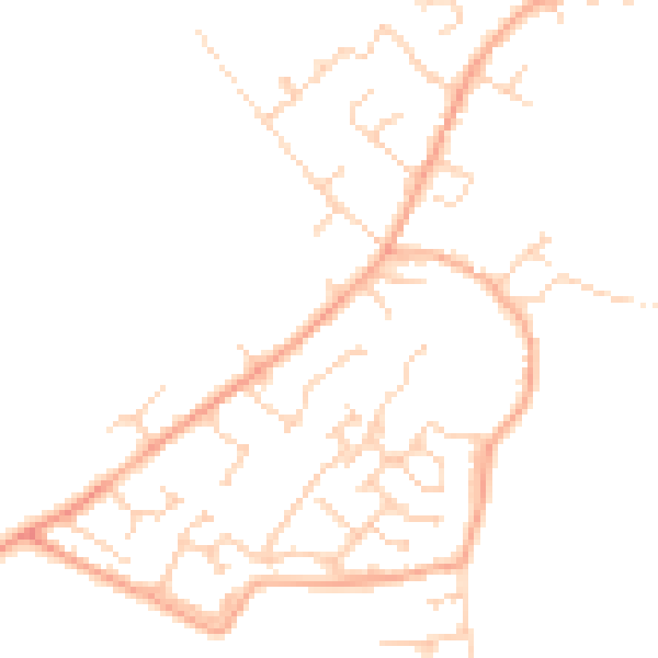 Daytime road noise heatmap for MK43 0DG