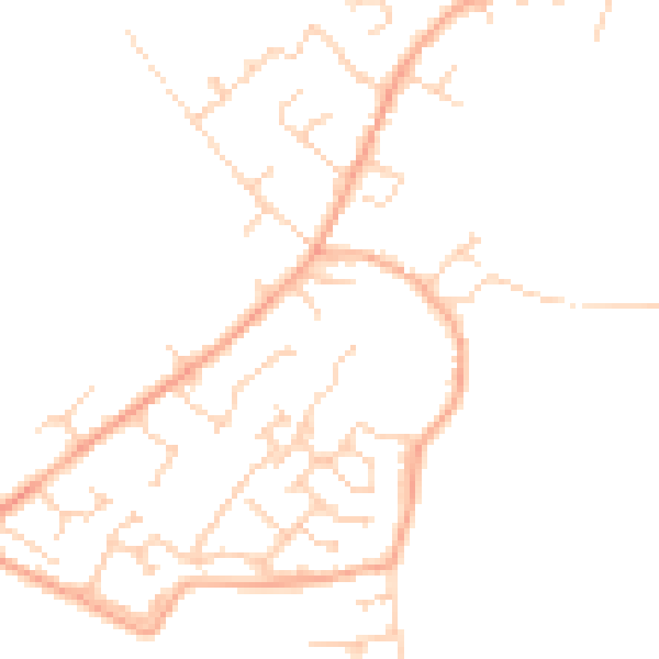 Daytime road noise heatmap for MK43 0DN
