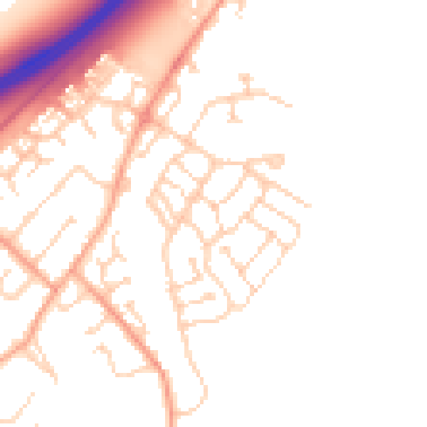 Daytime road noise heatmap for MK43 0DQ