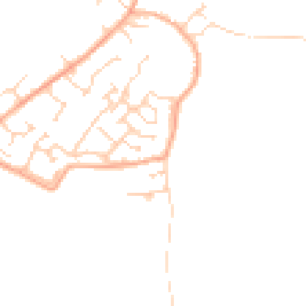 Daytime road noise heatmap for MK43 0DU