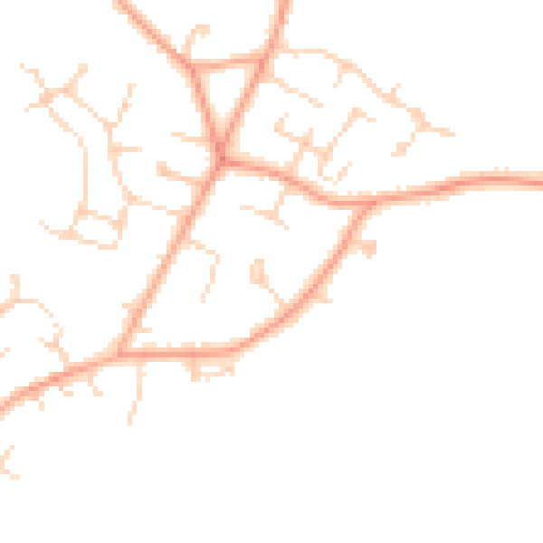Daytime road noise heatmap for MK43 0EY