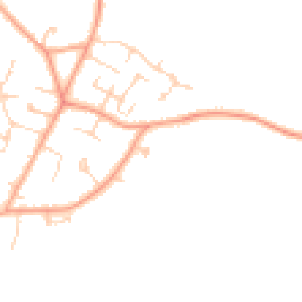 Daytime road noise heatmap for MK43 0EZ
