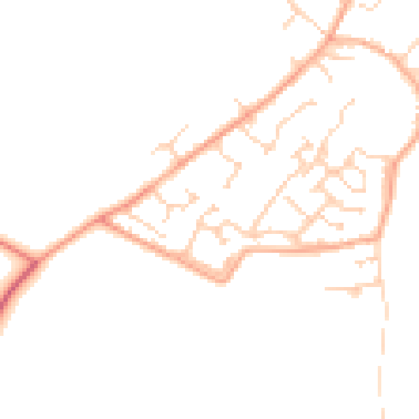 Daytime road noise heatmap for MK43 0GF