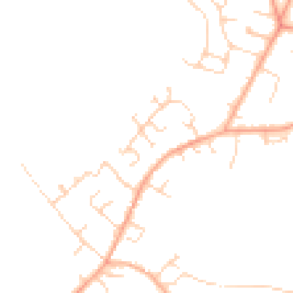 Daytime road noise heatmap for MK43 0GR