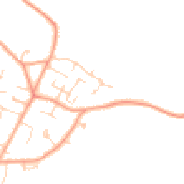 Daytime road noise heatmap for MK43 0HF