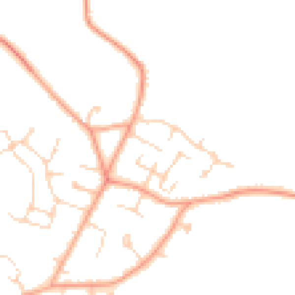 Daytime road noise heatmap for MK43 0HQ