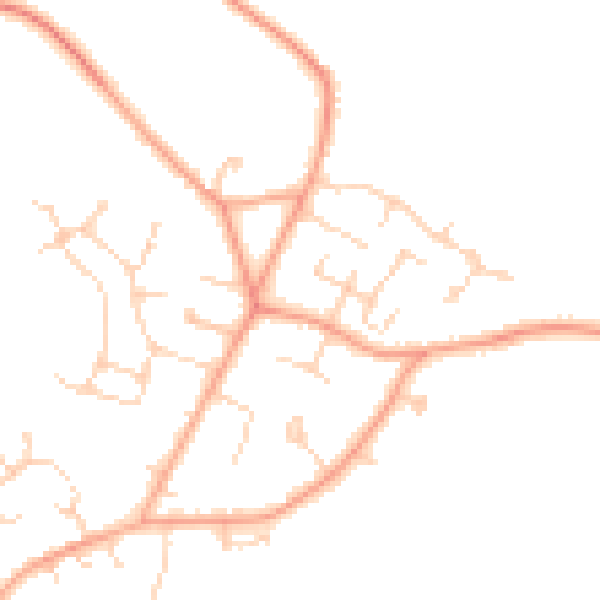 Daytime road noise heatmap for MK43 0HW