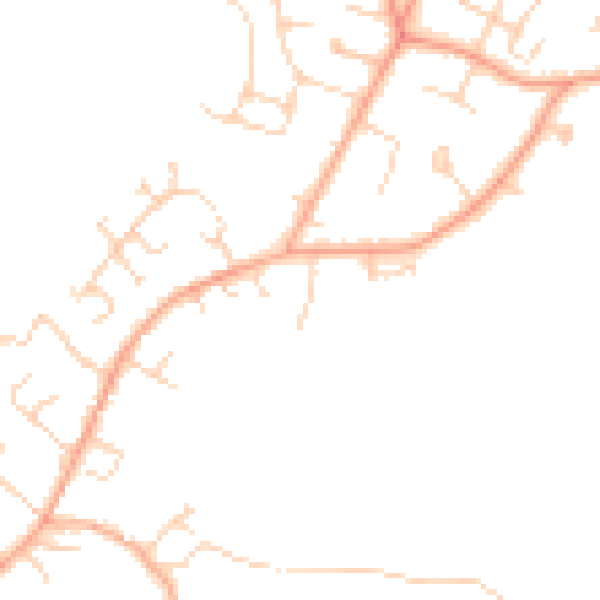 Daytime road noise heatmap for MK43 0JP